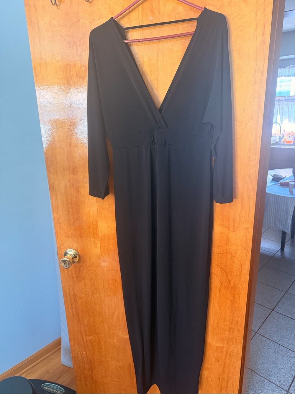 Venus Black Deep V-Neck Women's Dress size Medium